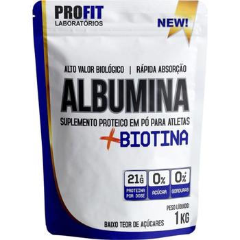 Imagem de Albumina + Biotina  Refil Stand-Up  - 1000g Baunilha - ProFit - PROFIT LABORATÓRIO