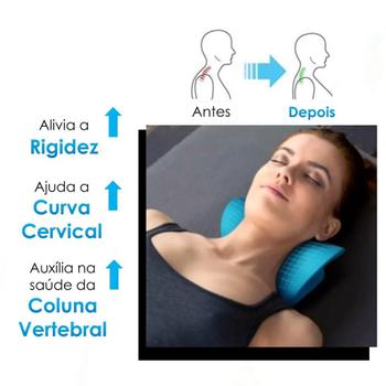 Imagem de Alongador Cervical Travesseiro Ortopédico Pescoço Almofada De Massagem Quiropraxia Dor No Ombro alívio traveseiro Travisseiro Traveceiro Corretor