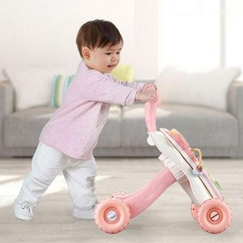 Imagem de Andador Bebê Didático Vira Mesa 2 em 1 Rosa Baby Style