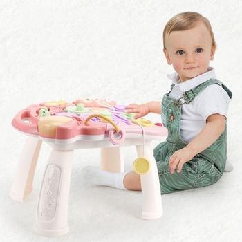 Imagem de Andador Bebê Didático Vira Mesa 2 em 1 Rosa Baby Style