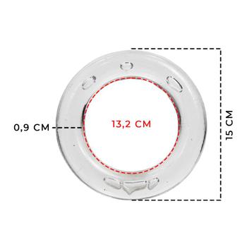 Imagem de Argola 15cm Grande Resistente Transparente Para Artesanato 30 Unidades