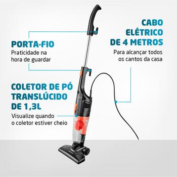 Imagem de Aspirador de pó  2 em 1 portátil e vertical 1.100 watts  Turbo Cycle - AP-35 - Mondial