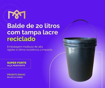 Imagem de Balde Para Decorar 20L Tampa Lacre - 10 Pçs