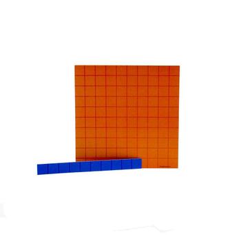 Imagem de Blocos Base 10 Magnéticos mão na mente para 5-11, Unidades de Base 10, Barras, Plana e Cubo, Aprenda Valor Posicional, Conceitos Numéricos e Contagem, Manipulativos de Matemática para o Ensino Fundamental (Conjunto de 131)