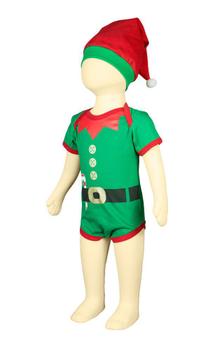 Imagem de Body Bebê Fantasia Natal Ajudante de Papai Noel + Gorro