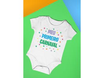 Imagem de Body Bebê Mesversário - Fantasia Infantil - Meu Primeiro Carnaval Branca