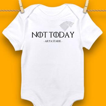 Imagem de Body Bebe Personalizado Game Thrones Casa Arya Fralda Leite