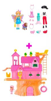 Imagem de Bonecas Polly Pocket Original + Casa na Arvore Xplast