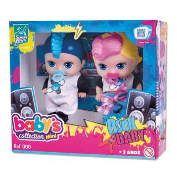 Imagem de Boneco Boneca Mini Menino E Menina Rock Super Toys ref 410