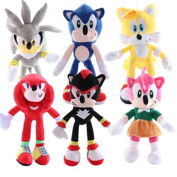 Imagem de Boneco Pelúcia Sonic Grande Importado Material Antialérgico Envio Imediato Amy Knuckles Tails Shadow