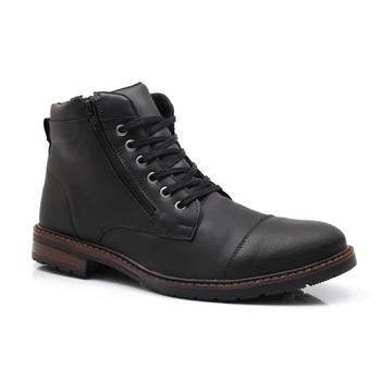 Imagem de Bota Masculina Coturno Confortável Com Zíper Casual Moda Atual NL168