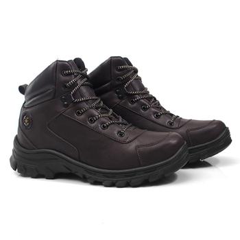 Imagem de Bota Masculina Trakking Hencco Coturno Estilo Adventure Confortavel Leve Kit Com Palmilha