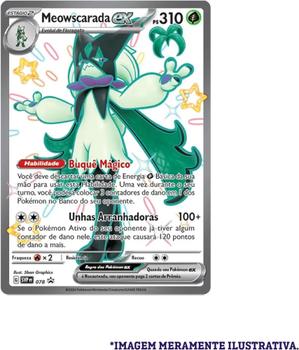 Imagem de Box Pokémon Escarlate Violeta Destinos de Paldea Meowscarada ex Card Carta português Booster - Copag