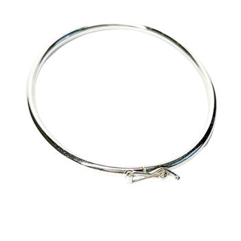 Imagem de Bracelete Pulseira Feminino Joia Deslumbrante Fio Redondo em Prata 925