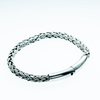 Imagem de Bracelete Pulseira Masculina Bali Prata 925