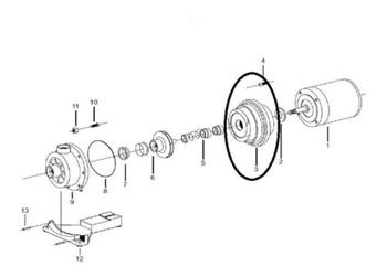 Imagem de Bracket Intermediaria Bomba B Jacuzzi Para 1,5cv 2cv E 3cv