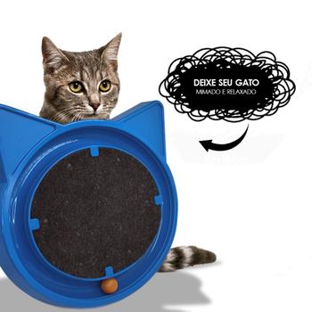 Imagem de Brinquedo Para Gatos Interativo Com Bolinha Antistress Pet Arranhador Interativo Antistress - Azul