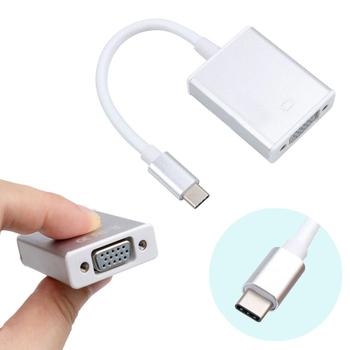 Imagem de Cabo Adaptador USB Tipo C Macho para VGA Femêa