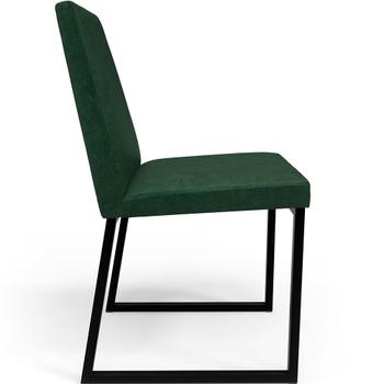 Imagem de Cadeira Para Sala De Jantar Base Aço Industrial Preto Dafne L02 Facto Verde Musgo - Lyam Decor