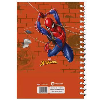 Imagem de Caderno Universitário Homem Aranha Spiderman Marvel Vingadores 1 Matéria Culturama 80 Folhas