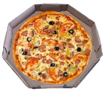 Imagem de Caixa De Pizza 35 Cm Papelão Delivery Pacote Com 50 Unidades - É hora da pizza