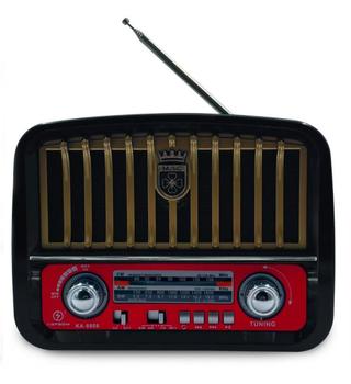 Imagem de Caixinha De Som Retro Portatil Am Fm Sw Sd/Aux/Usb