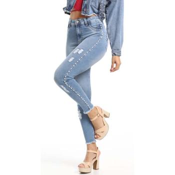 Imagem de Calça Jeans Cigarrete Feminina Lateral Bordada Trip Jeans