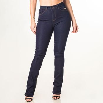 Imagem de Calça Jeans Feminina Boot Cut Flare Cintura Alta Casual