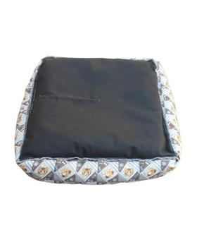 Imagem de Cama Pet Quadrada Com Zíper Caminha Pet Cachorro e Gato Macia Raça Pequeno Porte 45 x 45 Gatinhos Cinza