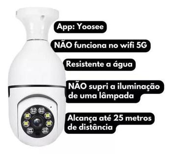 Imagem de Câmera Wifi Lâmpada Segurança 360 Full Hd Noturna E À Prova