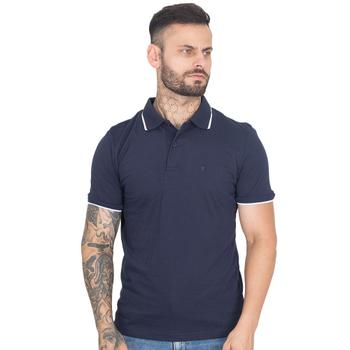 Imagem de Camisa Gola Polo Masculina  Malha Algodão Manga Curta Lisa