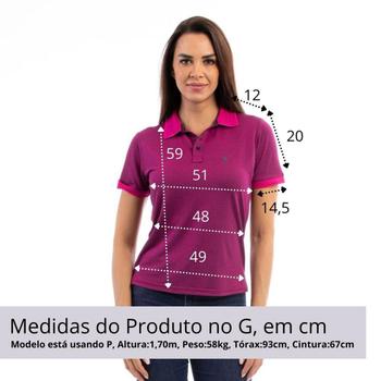 Imagem de Camisa Polo Feminina Viscose Manga Curta Kit 2 Casual