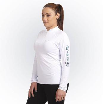 Imagem de Camiseta fishing co ziper fem branca - fishing co.