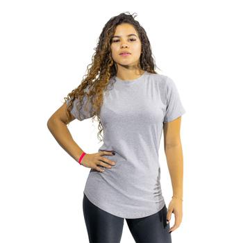 Imagem de Camiseta Long Feminina Alongada Academia Blusinha Viscose