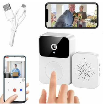Campainha C/ Câmera Wifi S Fio Inteligente Interfone C Áudio