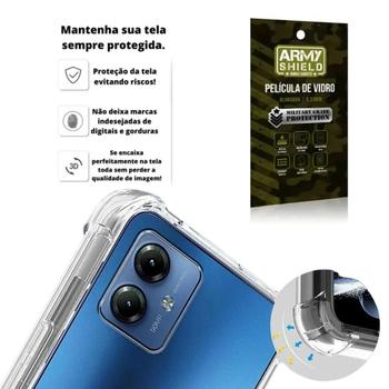 Imagem de Capa Capinha + Pelicula 9D Nano Ceramica Para Motorola Moto G24 - ArmyShield