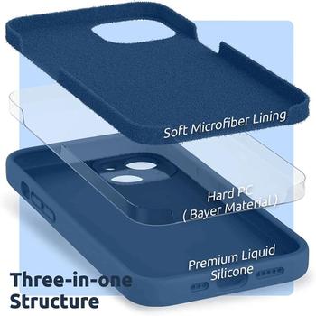 Imagem de Capa Case Silicone Para iPhone 15 Todos + Pelicula Vidro 9D