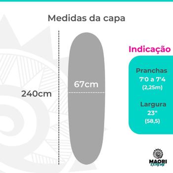 Imagem de Capa Funboard Refletiva E Acolchoada Proteção 7.0 A 7.4