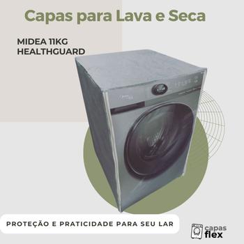 Imagem de Capa lava e seca midea 11kg healthguard transparente flex