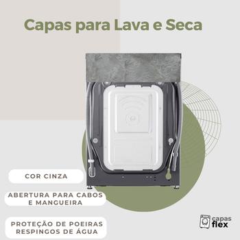 Imagem de Capa lava e seca midea 11kg healthguard transparente flex