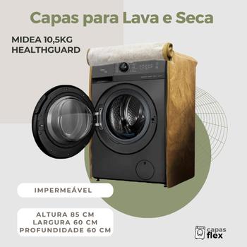 Imagem de Capa para lava e seca midea 10,5kg healthguard impermeável flex