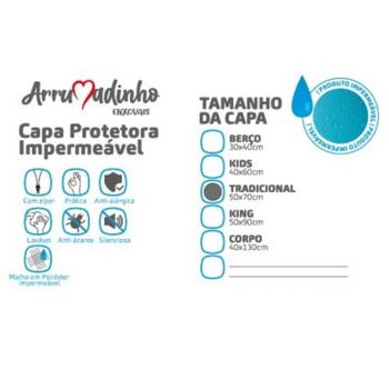 Imagem de Capa Protetora Impermeável para Travesseiro 50x70cm Arrumadinho Enxovais