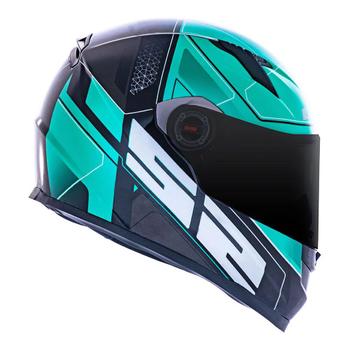 Imagem de Capacete LS2 FF358 Ultra - Preto/Verde 60/L masculino - Feminino - motoqueiro - moto - motociclista 