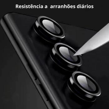 Imagem de  Capinha Silicone Aveludada + Película Frontal Vidro 3D Tela Toda + Película Câmera 3 Peças Para Celular Samsung A14 5g