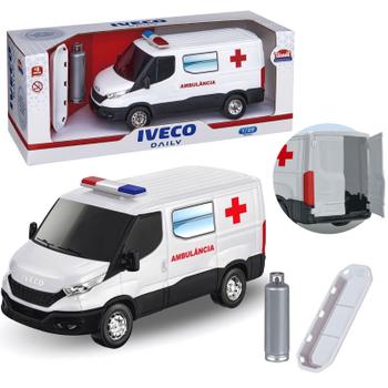 Imagem de Carrinho Van Ambulância Com Acessórios Iveco Daly - Usual Brinquedos