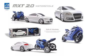 Imagem de Carro Com Moto Mxt 2.0 Roma Brinquedos - Ref 1292