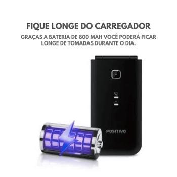 Imagem de Celular Positivo P50 Flip Dual Chip 4G Botão Sos Integrado