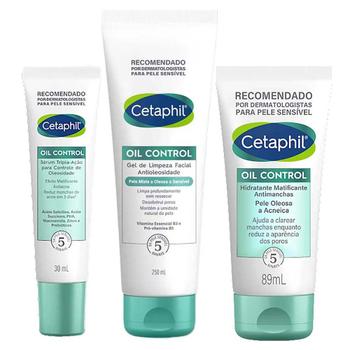 Imagem de Cetaphil Oil Control Kit - Sérum Facial + Hidratante Facial + Gel de Limpeza Antioleosidade para Peles Mistas a Oleosas e Acneicas