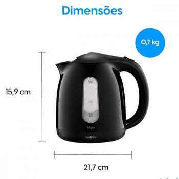 Imagem de Chaleira Elétrica Com Visor 1,7L Elgin