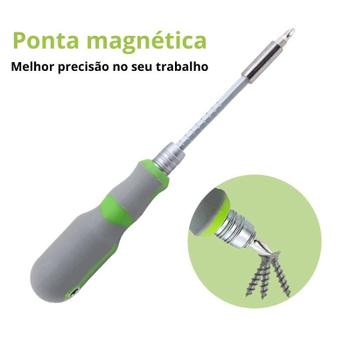 Imagem de Chave kit 41 em 1 retrátil Magnetico Profissional Reparo maleta